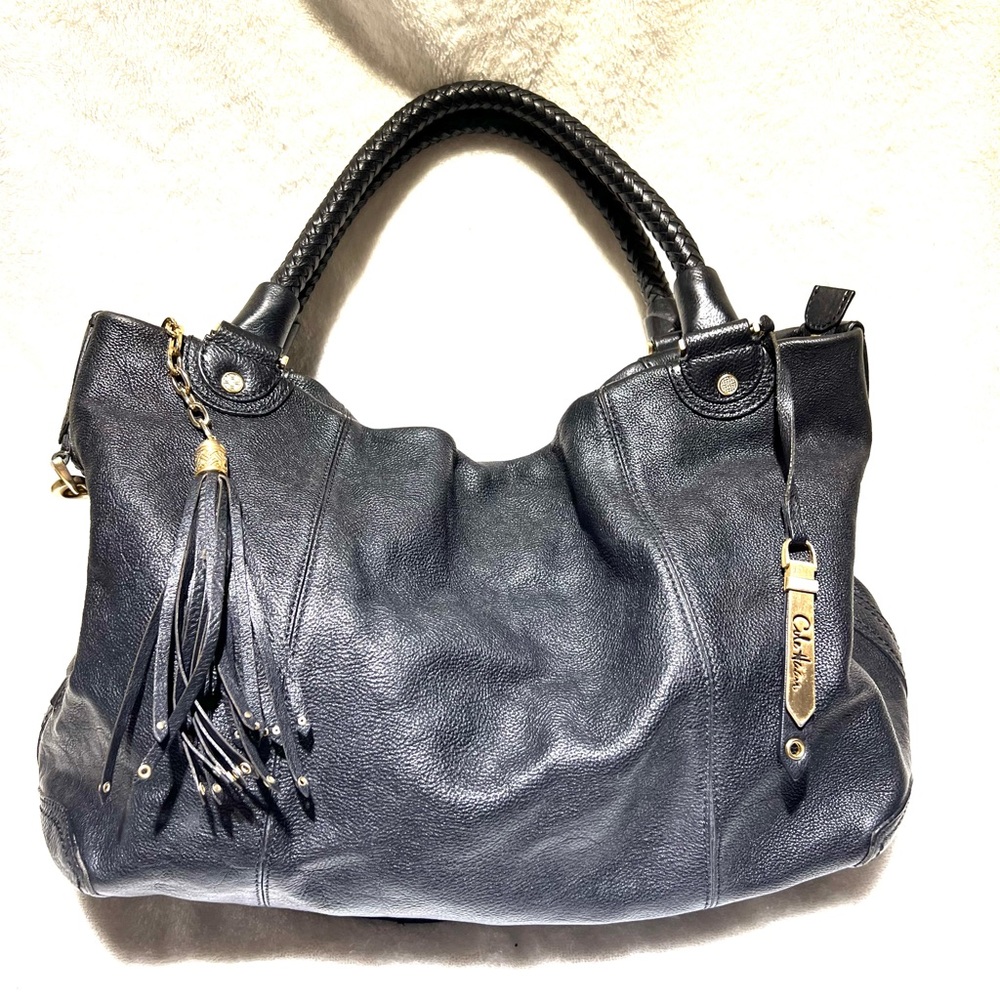 COLE HAAN  QUALITY GRAIN LEATHER LARGE HOBO TOTE BAG